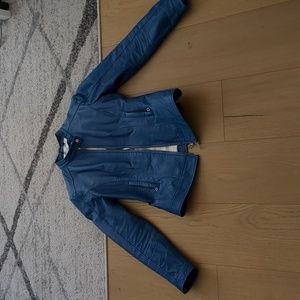 Blue Leather Jacket